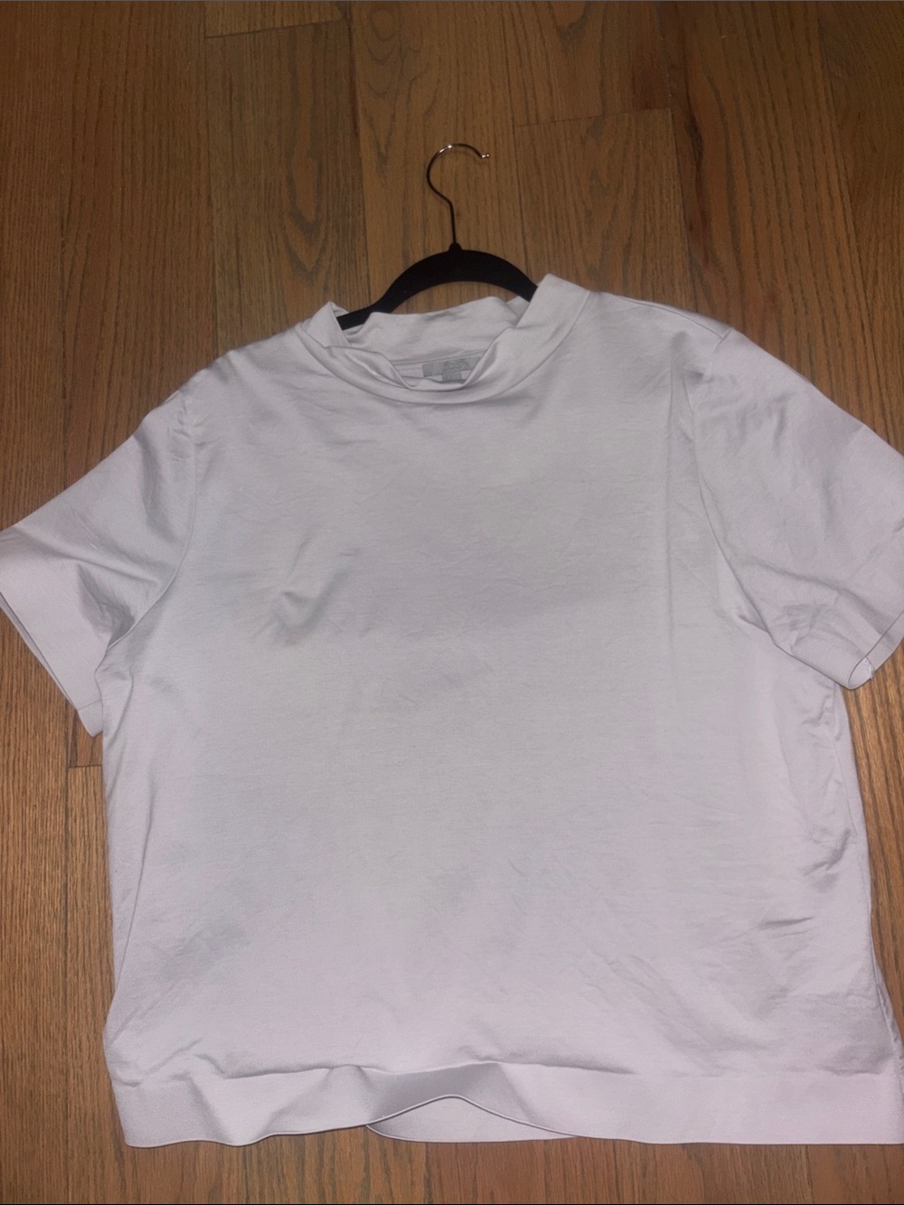 COS White Short Sleeve Crewneck Top
